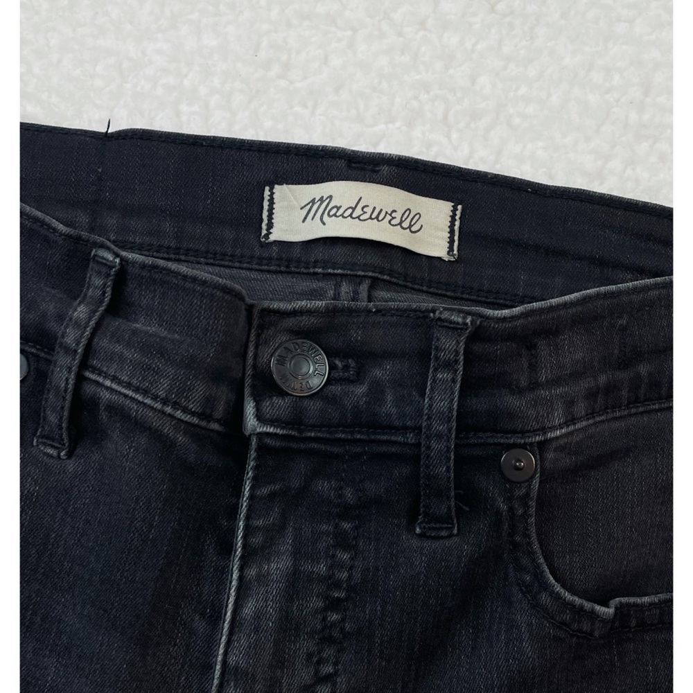 MADEWELL • Black High-Rise Distressed Knee Skinny Jeans, 27 - Picture 7 of 16